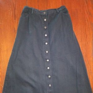 Woman Within  black midi skirt